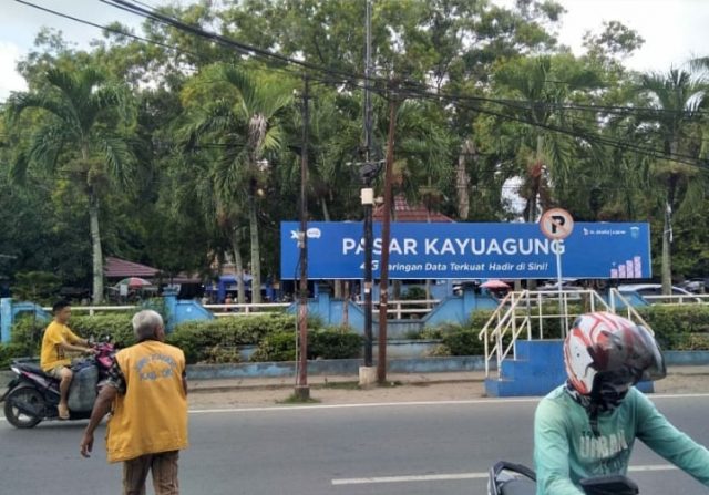 Pasar Kayuagung yang menjadi salah satu tempat pemasangan akses internet gratis di Kabupaten OKI. (IST)