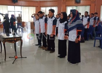 Pelantikan Pengurus PPDI Kabupaten OKI di Kantor Bupati OKI, Selasa (28/01). (Foto : fornews.co / rif)