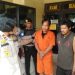 Pelaku penyekapan saat diamankan di Polsek Talang Kelapa, Banyuasin, Sumsel, Rabu (08/01). (ist)