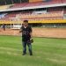 Pelatih Sriwijaya FC Budiardjo Thalib saat meninjau langsung Stadion Gelora Sriwijaya Palembang, Selasa (14/01). (fornews.co/iwan setiawan)