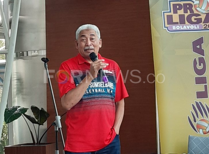 Pelatih Palembang Bank Sumsel Babel Mashudi. (fornews.co/iwan setiawan)