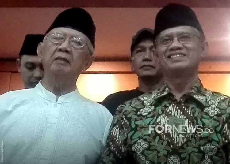 GUS Sholah dan Haedar Nashir di Gedung PP Muhammadiyah Pusat di Yogyakarta. (foto fornews.co/adam)