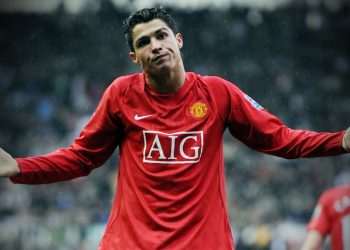Cristiano Ronaldo saat membela Manchester United. (IST)