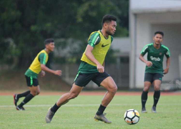 Saddil Ramdani saat berlatih bersama Timnas Indonesia beberapa waktu lalu. (pssi)