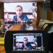 Mendikbud Nadiem Makarim saat memberikan keterangan pers melalui konferensi video usai Rapat Terbatas, Jumat (3/4). Foto: Humas/Ibrahim)