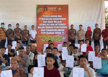 WBP di Lapas Kayuagung yang mendapat program asimilasi. (IST)
