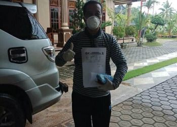Pasien Asal Kabupaten OKI yang dinyatakan sembuh dari Virus Corona. (IST)