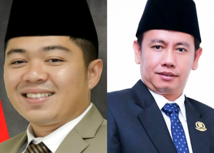 Koordinator Satgasda DPRD Palembang, Adzanu Getar Nusantara (kiri) dan Kepala Staf dan Sekretaris Satgasda DPRD Palembang Ruspanda Karibullah. (fornews.co/ist)