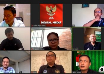 PSSI dan APSSI menggelar rapat virtual, Selasa (26/05). (fornews.co/pssi)