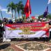 Ratusan masyarakat saat melakukan aksi di DPRD Sumsel. Foto: Istimewa