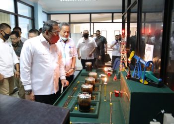 Bupati Muba Dodi Reza Alex usai rapat bersama jajaran manajemen BUMD PT Petro Muba, Senin (29/06). (fornews.co/humas pemkab muba)