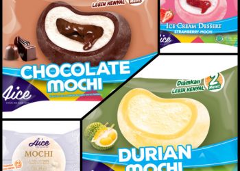Beragam es krim Aice Mochi yang menjadi best seller di Ramadan dan Lebaran tahun 1441 H/2020 M. (fornews.co/ist)