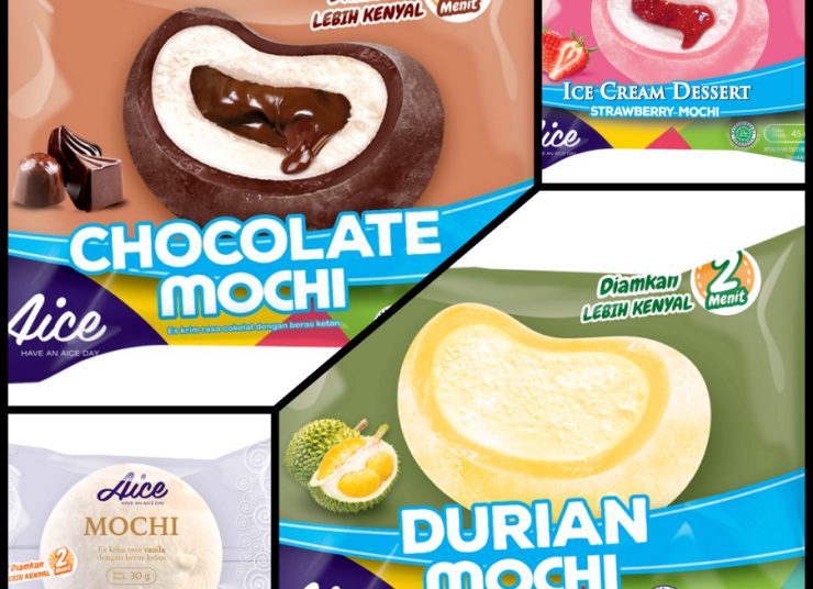 Beragam es krim Aice Mochi yang menjadi best seller di Ramadan dan Lebaran tahun 1441 H/2020 M. (fornews.co/ist)