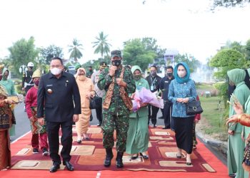 Bupati Muba Dodi Reza Alex menerima kunjungan kerja Danrem 044/Gapo Brigjen TNI Jauhari Agus Suraji, Senin (27/07). (fornews.co/humas pemkab muba)