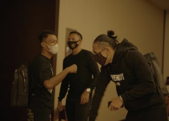 Para pemain sepak bola tim nasional Indonesia tiba di Hotel Fairmont, Jakarta, Kamis (23/07). (fornews.co/pssi)