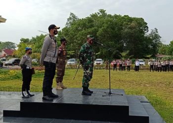 Apel di Mapolres OKI, Selasa (06/10). (fornews.co / rif)