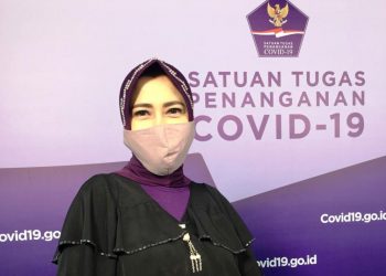 Psikolog Anak dan Keluarga Sani Budiantini Hermawan dalam talkshow berjudul “Covid dalam Dongeng: Edukasi Pandemi Usia Dini” di Media Center Satuan Tugas Penanganan Covid-19 Graha BNPB Jakarta, Sabtu (24/10). (fornews.co/stpc19)