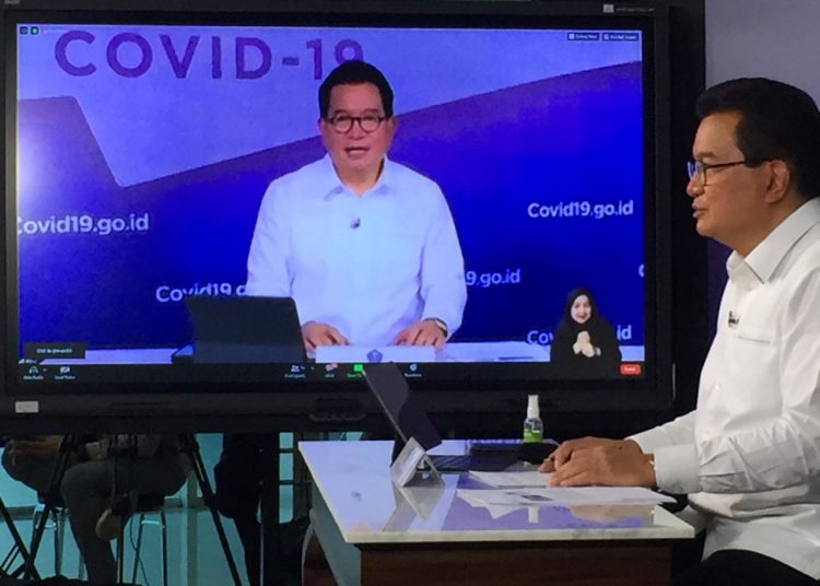 Juru Bicara Satgas Covid-19 pada konferensi pers virtual tentang "Perkembangan Penanganan Covid-19 dan Tanya Jawab Media" di Media Center Satgas Penanganan Covid-19 Graha BNPB Jakarta pada Kamis (22/10). (fornews.co/stpc19)