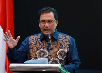 Ketua BPK RI Agung Firman Sampurna resmi ditetapkan sebagai Ketua Umum PP PBSI masa bakti 2020-2024 pada Munas PBSI 2020 di JHL Hotel, Tangerang, Jumat (06/11). (fornews.co/badmintonindonesia)