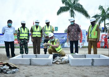 Groundbreaking pembangunan rumah sakit COVID-19 di Bangka Belitung, Senin (02/11). (IST)