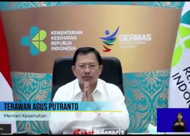 Menteri Kesehatan Terawan Agus Putranto pada pengumuman SKB Empat Menteri secara virtual, Jumat (20/11). (fornews.co/humas kemendikbud)