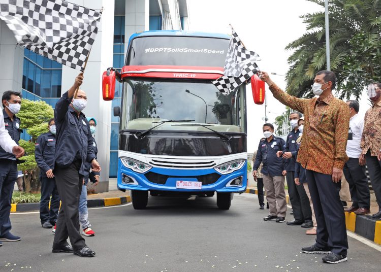 Peresmian keberangkatan Mobile Lab BSL-2 Varian Bus, Rabu (16/12). (IST)