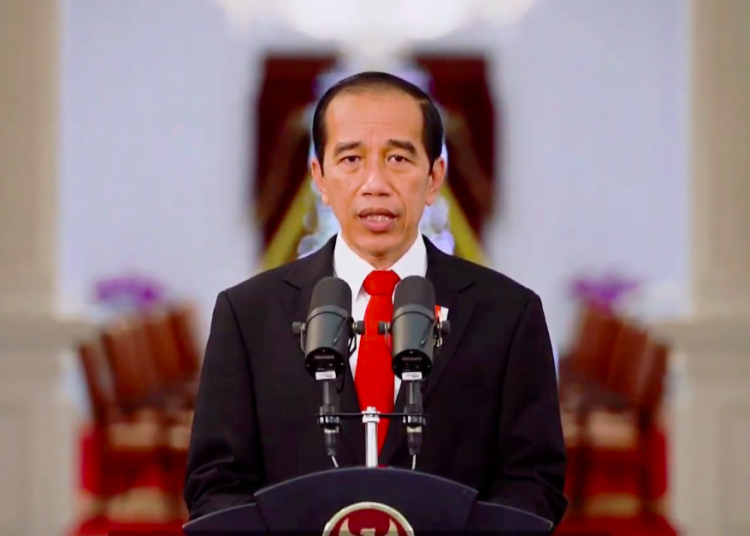 Presiden Joko Widodo saat memberikan sambutan virtual pada peringatan Hari Disabilitas Internasional 2020 yang ditayangkan melalui kanal YouTube Kemensos RI, Kamis (3/12) pagi. (fornews.co/sumber: Tangkapan Layar Kemensos RI)