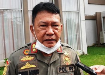 Kepala Satuan Polisi Pamong Praja Kota Palembang Guruh Agung Putra Jaya. (fornews.co/bakohumas palembang)