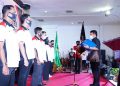 Gubernur Sumsel Herman Deru melantik Pengurus Komunitas Slalom Sumatera Selatan (KSSS) di Ballroom Hotel Swarna Dwipa Palembang, Jumat (19/3/2021) malam. (fornews.co/ist/Diskominfo Sumsel)