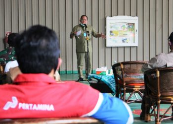 Bupati Muba Dodi Reza Alex saat mengunjungi kantor PT Pertamina EP Aset 1 Ramba Field beberapa waktu lalu. (fornews.co/humas pemkab muba)