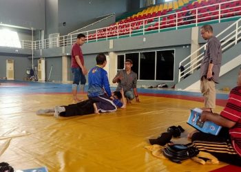Suasana kegiatan pemantapan wasit dan juri yang digelar Pengprov IBA MMA Sumsel, Minggu (25/4/2021). (fornews.co/ist)