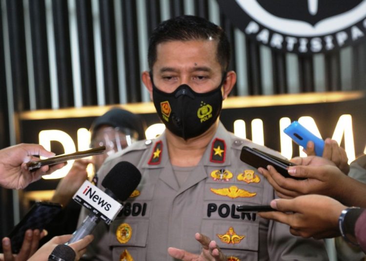 Karo Penmas Divisi Humas Polri Brigjen Rusdi Hartono saat memberikan keterangan kepada wartawan di Mabes Polri, Jakarta Selatan, Kamis (1/4/2021). (fornews.co/humas polri)