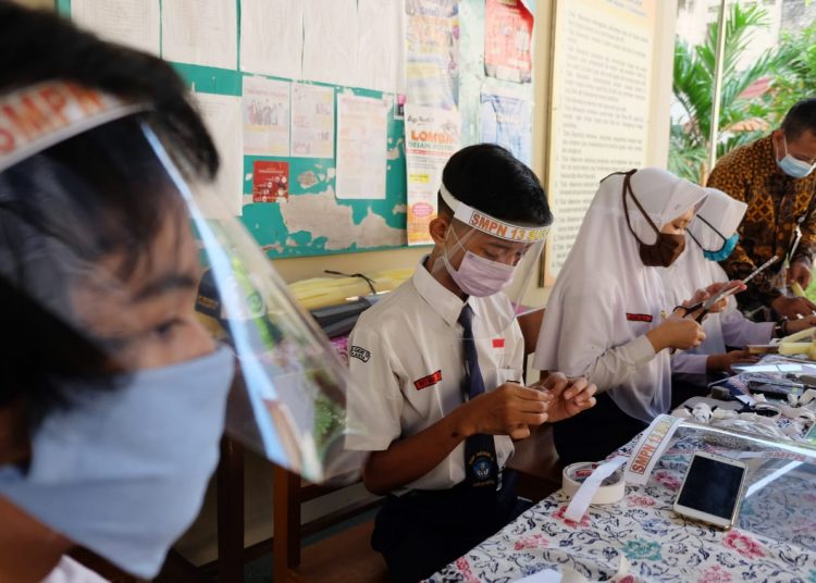 Simulasi belajar tatap muka. (istimewa/Kemenko PMK)