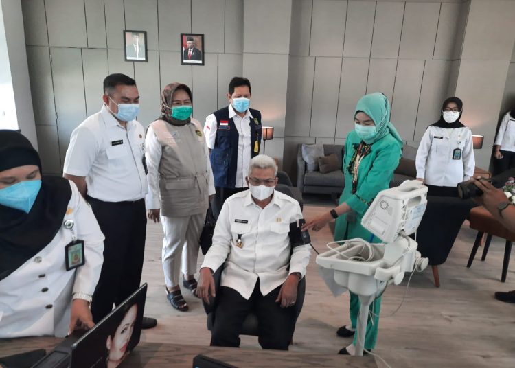Wakil Gubernur Sumatera Selatan Mawardi Yahya dijadwalkan vaksinasi Covid-19 dosis kedua di RSUD Siti Fatimah Palembang, Rabu (21/4/2021). (istimewa/Diskominfo Sumsel)