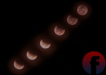 Proses terbukanya bulan sehingga kembali seperti semula setelah mengalami gerhana bulan total. (matakamera/fornews.co/mushaful imam)