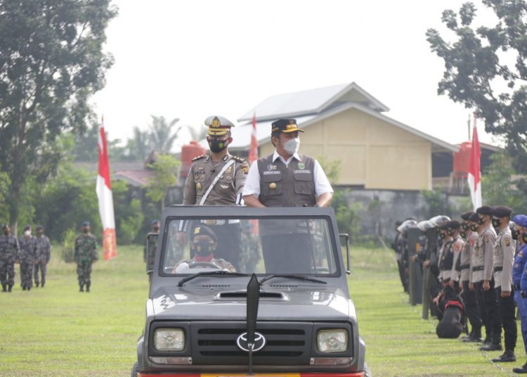 Apel Pasukan Operasi Ketupat Musi-2021 digelar di Lapangan Komplek Pakri Palembang, Rabu (5/5/2021). (istimewa/Diskominfo Sumsel)