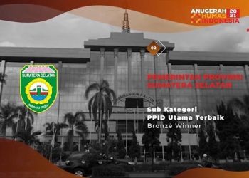 Pemprov Sumsel meraih Institusi Terpopuler di Media Digital dari Anugerah Humas Indonesia 2021. (fornews.co/ist)