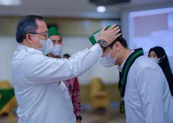 Pengurus Himpunan Mahasiswa Islam (HMI) Komisariat Persiapan Serasan Sekate Cabang Palembang, Kamis (14/10/2021). (fornews / ist)
