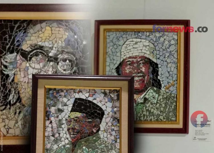 KARYA rupa mosaik yang dipamerkan di Yogyakarta International Airport (YIA) Kulon Progo, DIY. (fornews.co)
