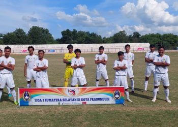 Tim Persimuba sebelum menghadapi PS Palembang, di Stadion Talang Jimar, Rabu (15/12/2021). (fornews.co/ist)