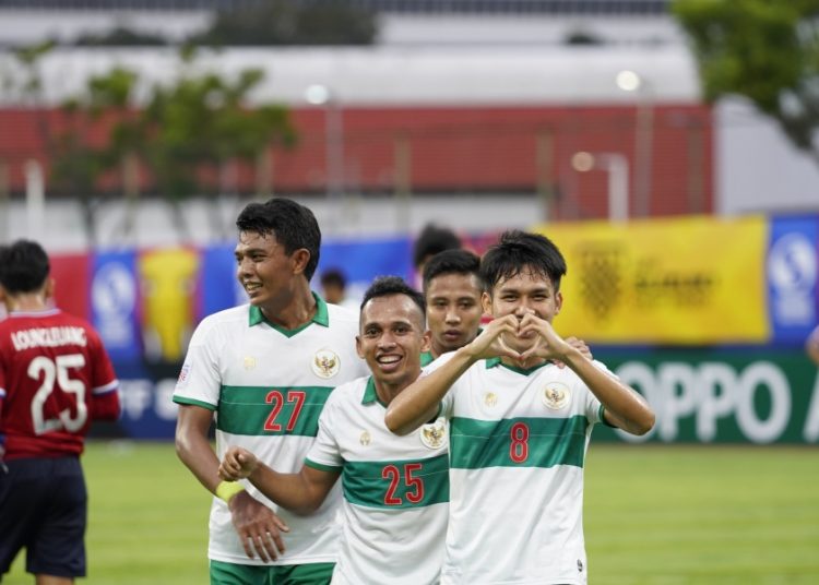 Skuad Garuda saat melakukan selebrasi usai mencetak gol ke gawang Laos pada pertandingan kedua Grup B Piala AFF 2020, beberapa waktu lalu. (fornews.co/pssi)