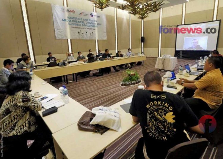 PELATIHAN peningkatan kualitas media digital yang digelar AMSI berlangsung pada 27-28 Januari 2022 di Yogyakarta diikuti oleh 20 trainer. (foto fornews.co/amsi)