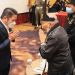 Gubernur Sumsel, Herman Deru bersama Ketua Majelis Syuro Partai Ummat, Amien Rais, saat pelantikan DPD Partai Ummat Sumsel, di Hotel The Alts, Minggu (9/1/2022).(fornews.co/humas pemprov sumsel)