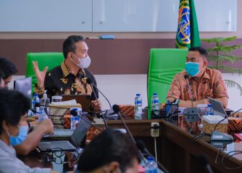 Plt Bupati Muba Beni Hernedi saat beraudensi dengan Dirjen Penataan Agraria Kementerian ATR / BPN di Kantor Kementerian ATR/BPN RI Jakarta, Jumat (14/1/2022).(fornews.co/humas pemkab muba)