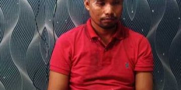 Tersangka pembegal motor dari Kabupaten Pali, Anton Sujarwo, usai ditangkap aparat Polsek Sukarami, Kamis (11/8/2022). (fornews.co/ist)