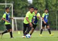 Pemain Timnas Indonesia U-16, Bima Sakti, saat menjalani latihan di Stadion Maguwoharjo, Sleman, Selasa (2/8/2022). (iNewspalembang.id/pssi.org)