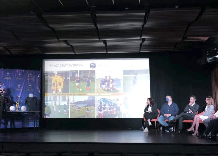 Suasana peluncuran Akademi Sepakbola Prancis (FFA) di Institut Français Indonesia (IFI), Jakarta, Kamis (8/9/2022). (fornews.co/pssi.org)