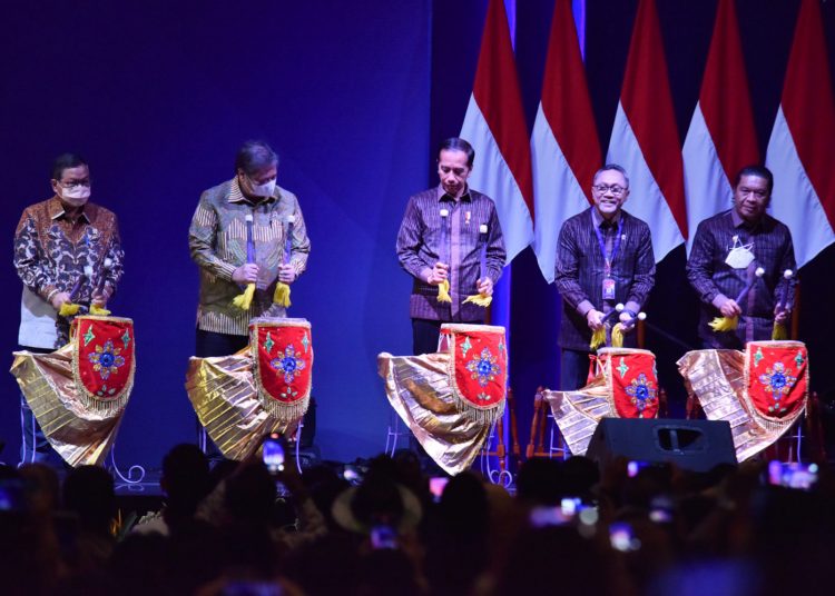 Presiden Jokowi membuka acara TEI ke-37 di ICE, BSD City, Tangerang, Banten, Rabu (19/10/2022). (fornews.co/Foto: Humas Setkab/Jay)