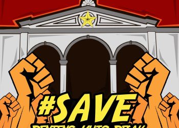 Aliansi Penyelamat BKB menolak rencana perluasan dan pembangunan RS AK Gani yang masuk kawasan cagar budaya.(fornews.co/ist)