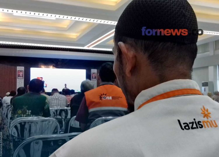 LAZIZMU dalam Silaturahim Amil se-DIY dalam rangka menyongsong Musywil Muhammadiyah ke-13 dan Musywil Aisiyah ke-12, di ruang Audit 1 Universitas Ahmad Dahlan (UAD) Yogya, Senin (12/2/2023). (foto fornews.co/adam)